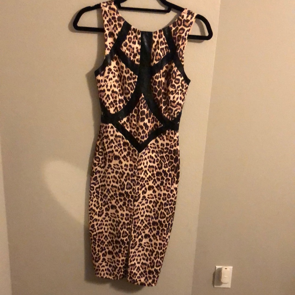 Leopard Print Fitted Dress